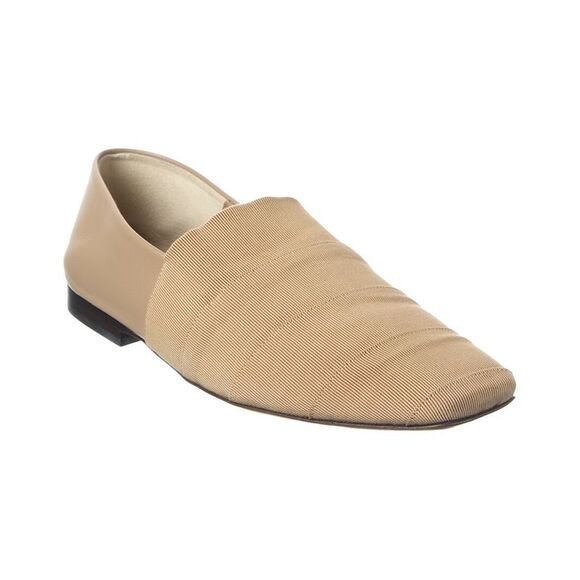 Ferragamo Gros Grosgrain & Leather Loafer White
